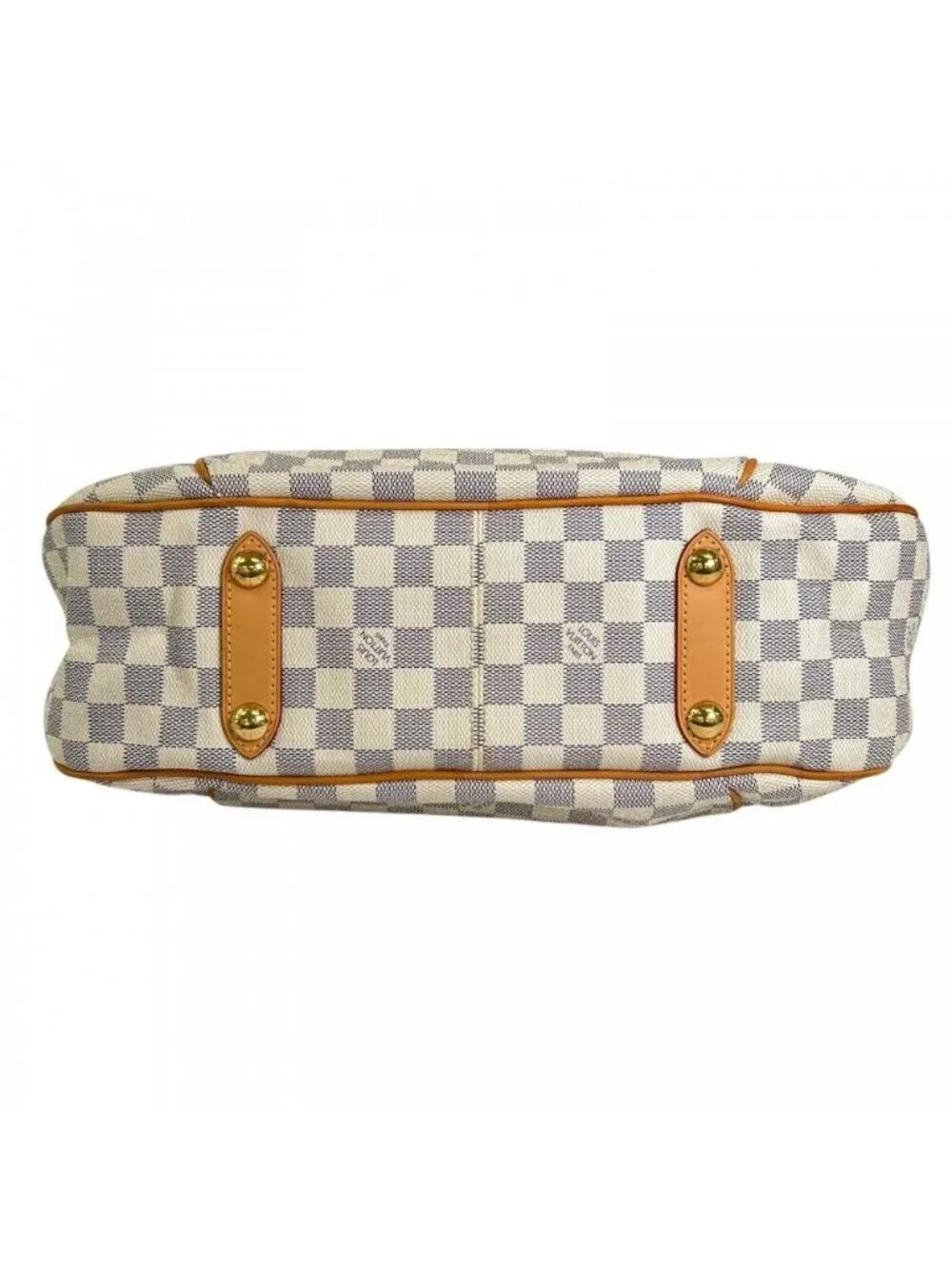 Louis Vuitton Shoulder Bag Galleria PM Damier Azur Canvas White Gold